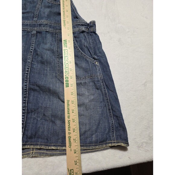 Levi's Women's Mini Overall Denim Dress Size Small/Petite Blue Straps Pockets - Picture 7 of 8